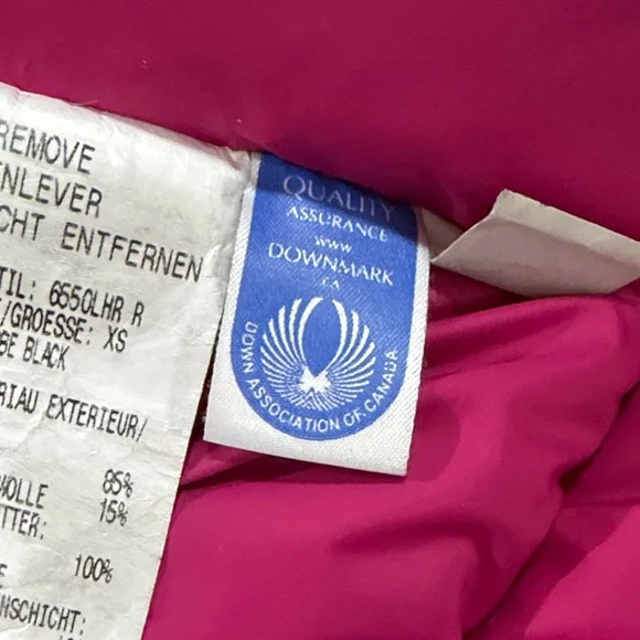Canada Goose Holt Renfrew 175Women's Black and Pink Parka Coat, Extra Small - Picture 9 of 14